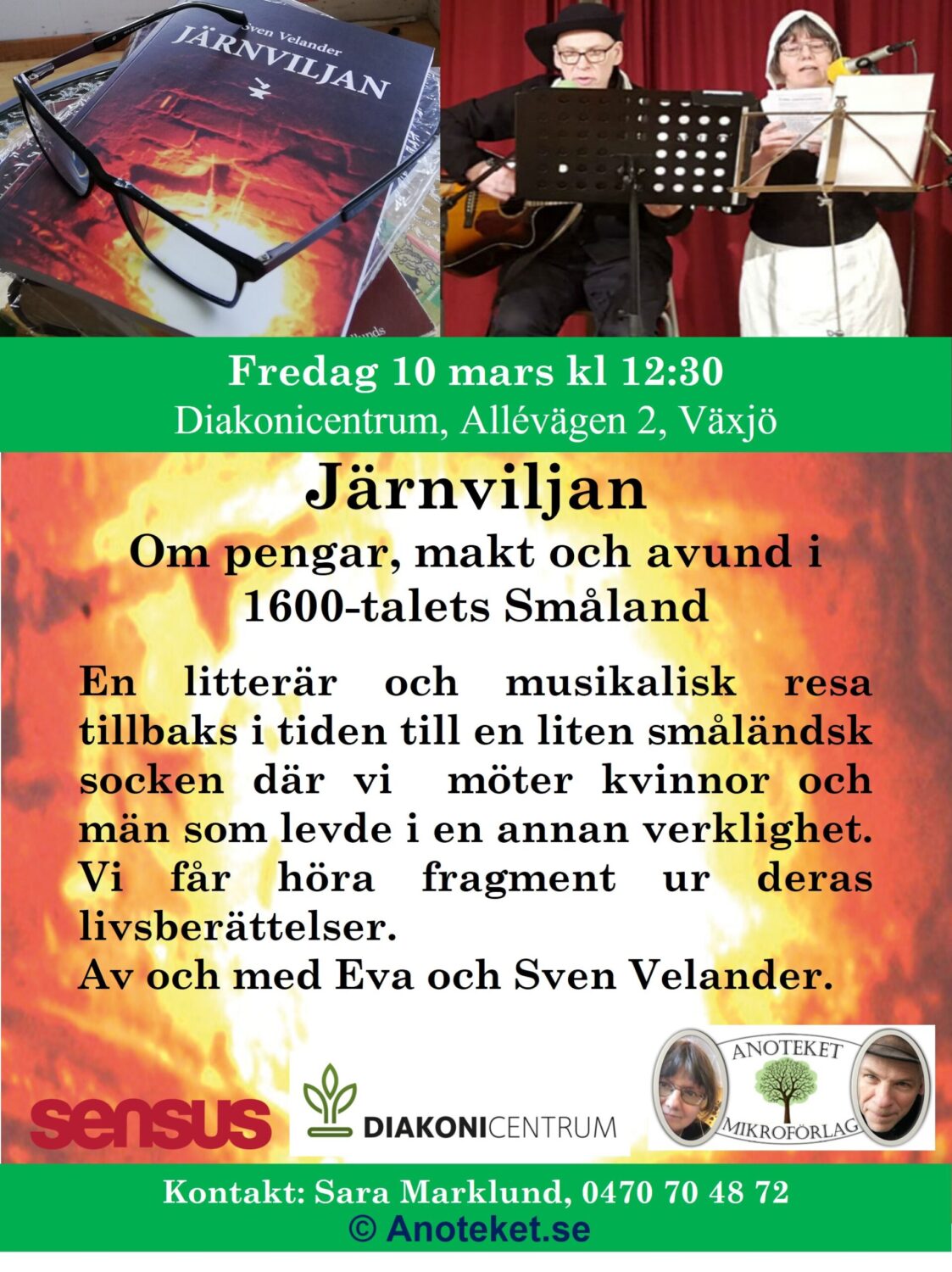 Järnviljan miniturné – Anhalt 2 på fre 10 mars Diakonicentrum, Växjö