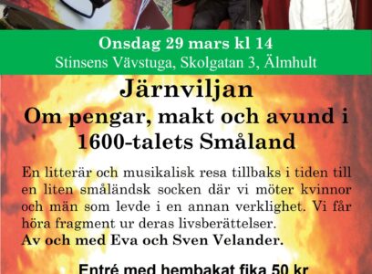 Järnviljan miniturné – Anhalt 3 på ons 29 mars Stinsens i Älmhult