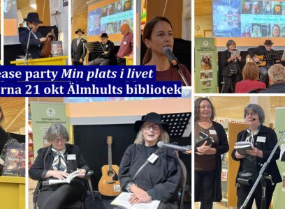Release party ”Min plats i livet” 21 okt Älmhults bibliotek