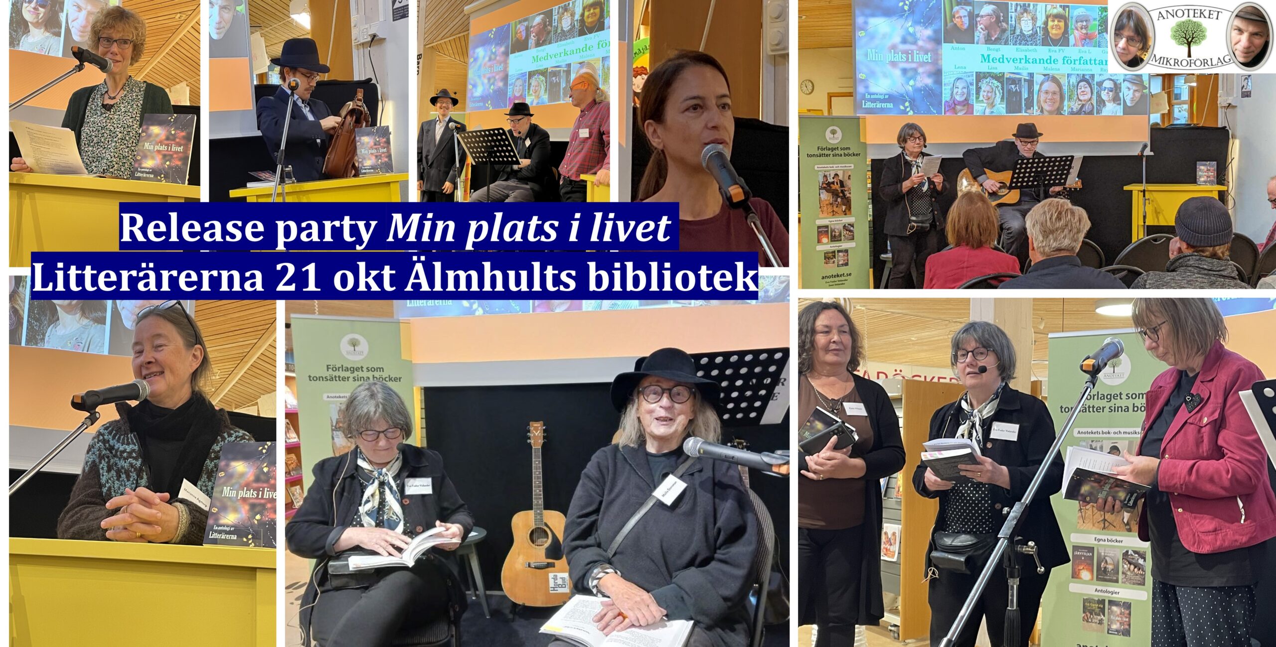 Release party ”Min plats i livet” 21 okt Älmhults bibliotek
