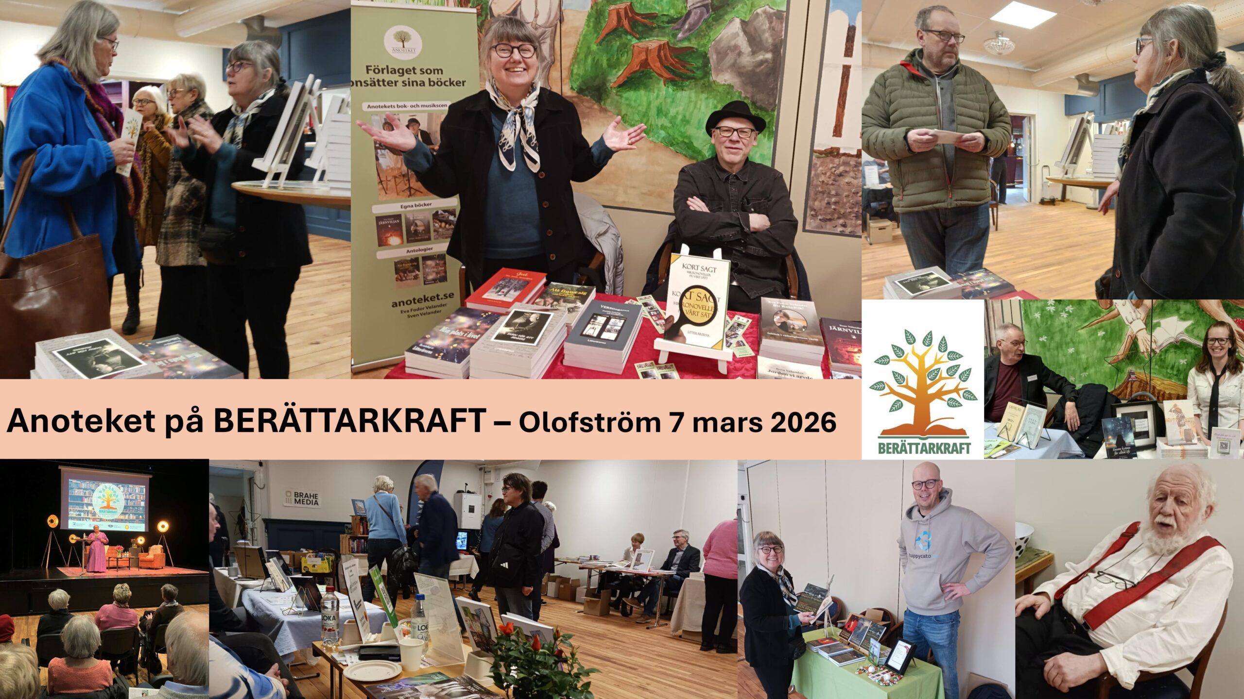 Anoteket med bokbord på Blekinge bokmässa i Olofström 7 mars